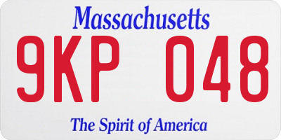 MA license plate 9KP048