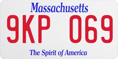 MA license plate 9KP069