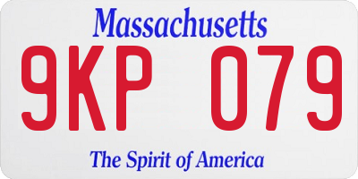 MA license plate 9KP079