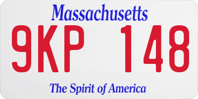 MA license plate 9KP148