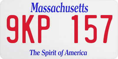 MA license plate 9KP157