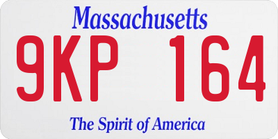 MA license plate 9KP164