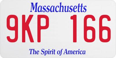 MA license plate 9KP166