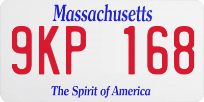 MA license plate 9KP168
