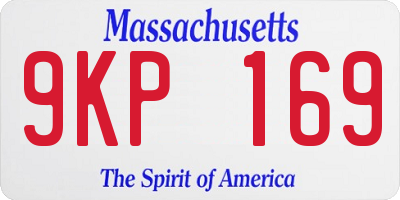 MA license plate 9KP169