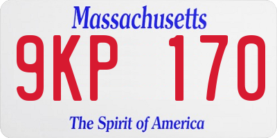 MA license plate 9KP170
