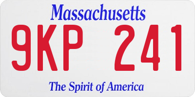 MA license plate 9KP241