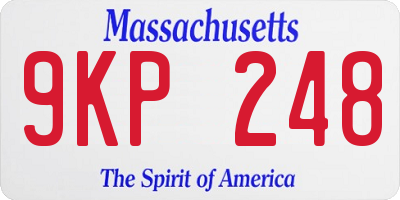 MA license plate 9KP248