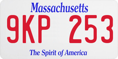 MA license plate 9KP253