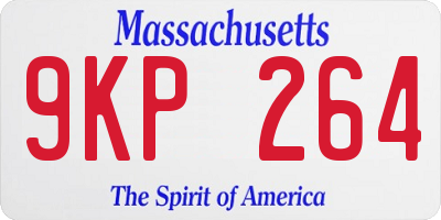 MA license plate 9KP264