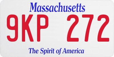 MA license plate 9KP272
