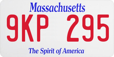 MA license plate 9KP295