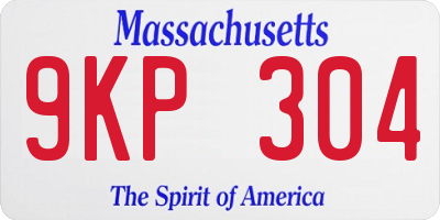 MA license plate 9KP304