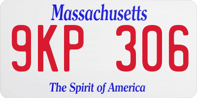 MA license plate 9KP306