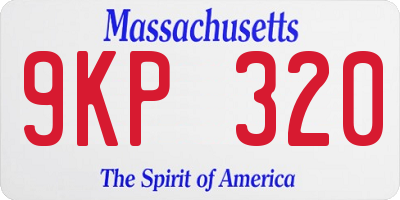 MA license plate 9KP320