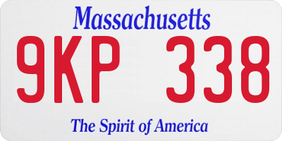 MA license plate 9KP338