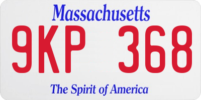 MA license plate 9KP368