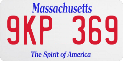MA license plate 9KP369