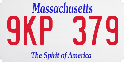 MA license plate 9KP379