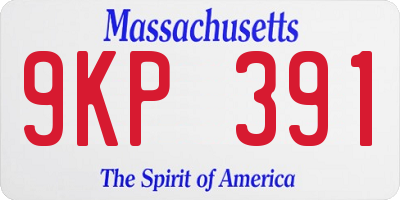 MA license plate 9KP391