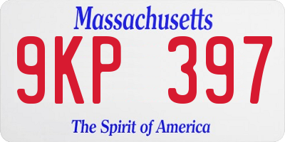 MA license plate 9KP397