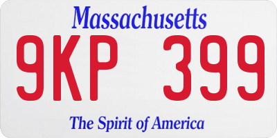 MA license plate 9KP399