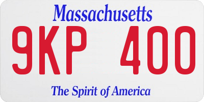 MA license plate 9KP400