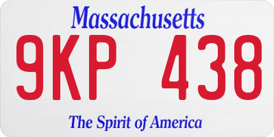 MA license plate 9KP438