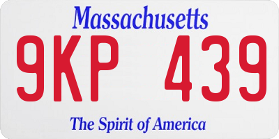MA license plate 9KP439