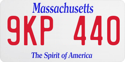 MA license plate 9KP440