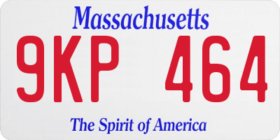 MA license plate 9KP464
