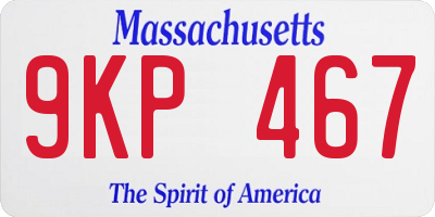 MA license plate 9KP467