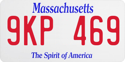 MA license plate 9KP469