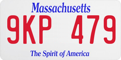 MA license plate 9KP479