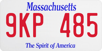 MA license plate 9KP485