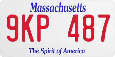 MA license plate 9KP487