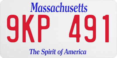 MA license plate 9KP491