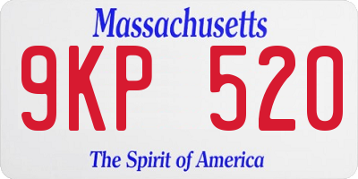 MA license plate 9KP520