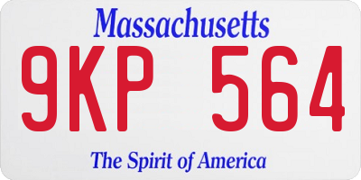 MA license plate 9KP564