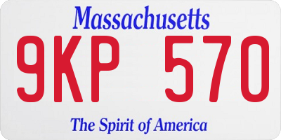 MA license plate 9KP570