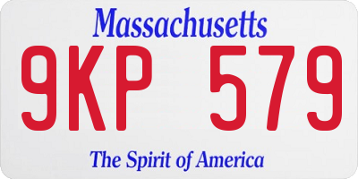 MA license plate 9KP579