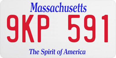 MA license plate 9KP591