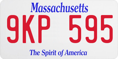 MA license plate 9KP595