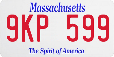 MA license plate 9KP599