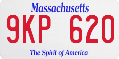 MA license plate 9KP620