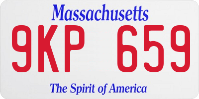 MA license plate 9KP659
