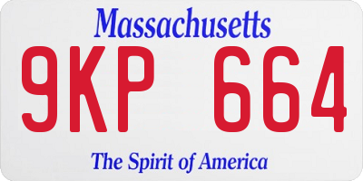 MA license plate 9KP664