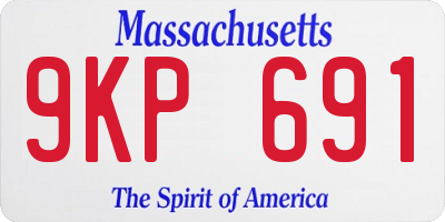 MA license plate 9KP691