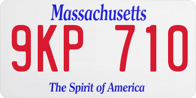 MA license plate 9KP710