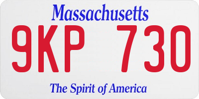 MA license plate 9KP730